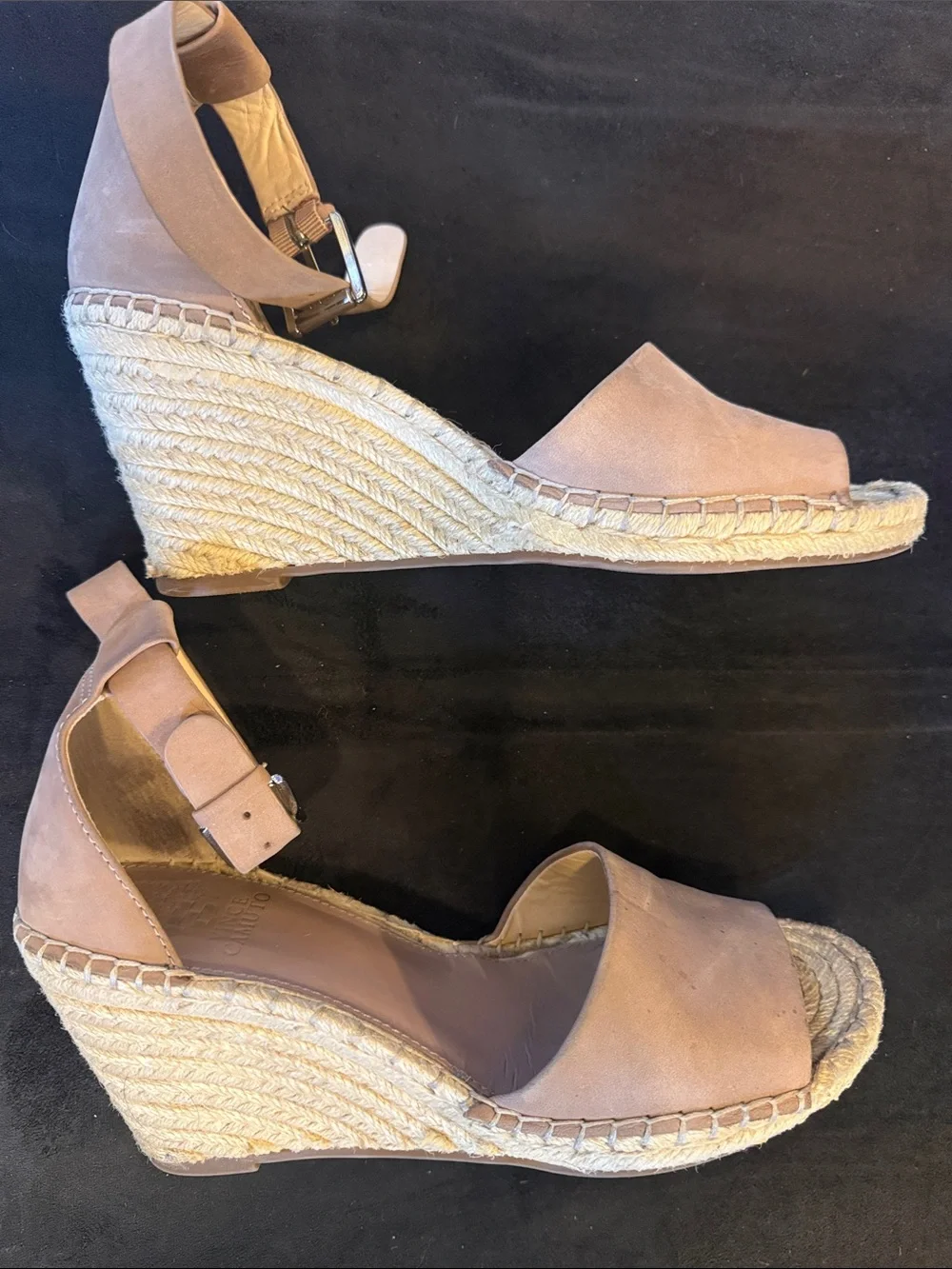 Women’s Neutral Suede Espadrille Sandals with Ankle Strap